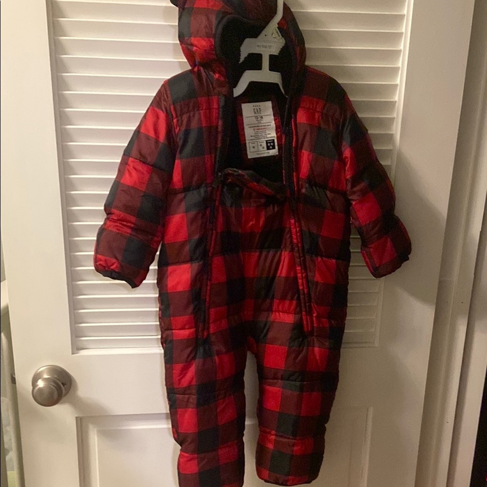 Buffalo Plaid Baby Snowsuit